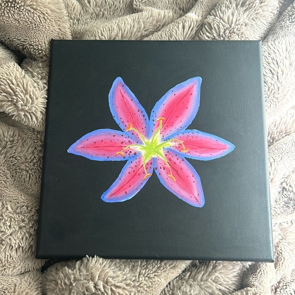 Other - Hand painted Acrylic Tiger Lily On Canvas